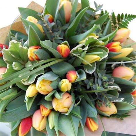Yellow And Orange Tulip Bouquet