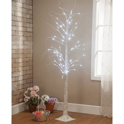 Holiday Peak Holiday Peak Lighted White Birch Tree 6 Foot Pre Lit