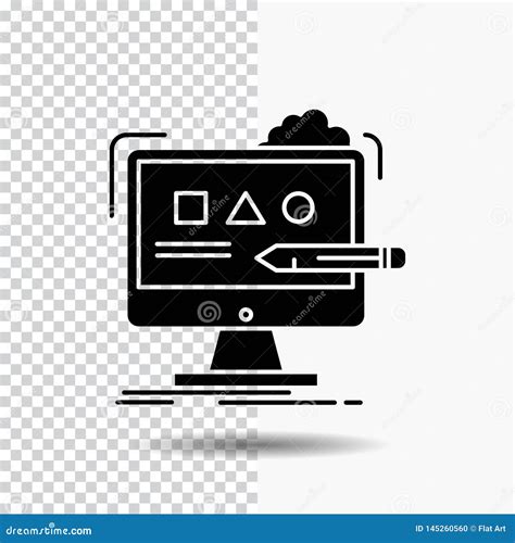 Art Computer Design Digital Studio Glyph Icon On Transparent