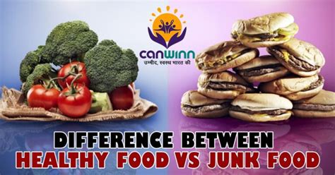 Difference Between Healthy Food Vs Junk Food Canwinn