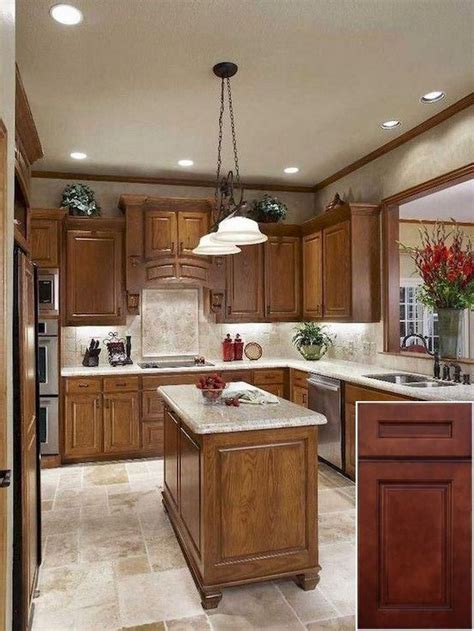 Learning how to buy a kitchen. Before you buy - - oak cabinets with concrete countertops. #oakkitchencabinets #kitchenisland in ...