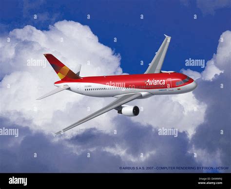 The Illustration Shows An Airbus A320 In Colours Of Colombian Airline