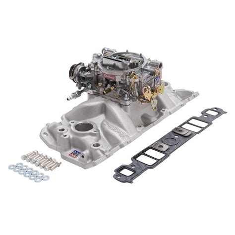 Edelbrock 2021 Single Quad Intake Manifoldcarburetor Kit Chevy