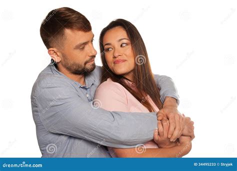Portrait Of An Embracing Romantic Couple Stock Image Image Of Couple