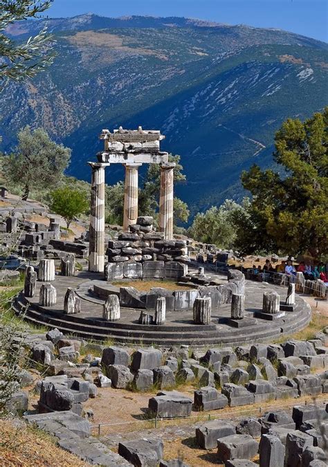 Stunning Views The Tholos Temple Delphi Greece