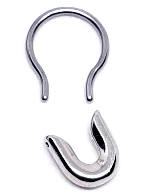 Safety Pin Style Septum Piercing 316l Surgical Steel 18g 1mm 516