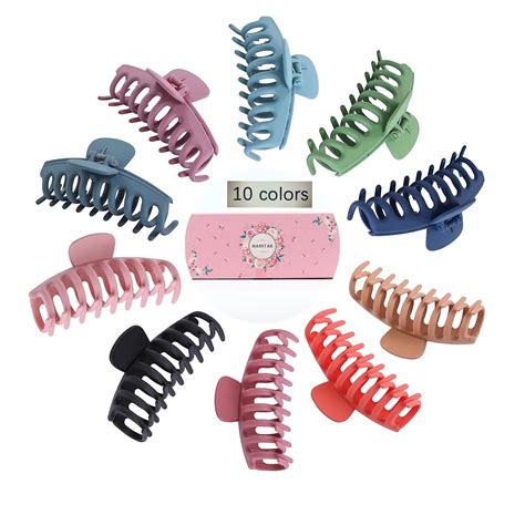 10 colors hair claw clips 4 inch matte nonslip large hair clips for women thick and