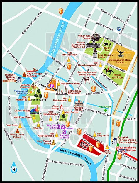 Bangkok Tourist Attractions Map