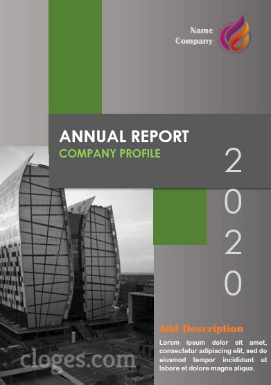 Editable Green And Grey Annual Report Template Microsoft Word