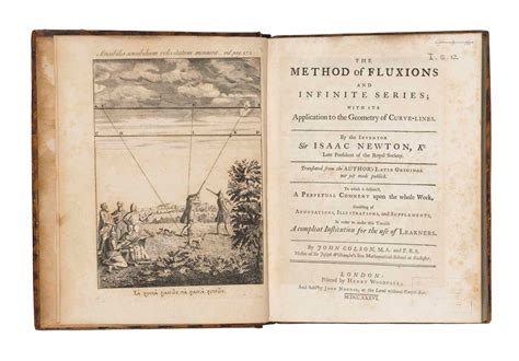 Newton Sir Isaac 1642 1727 The Method Of Fluxions And Infinite
