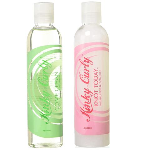 Kinky Curly Come Clean Shampoo And Knot Today Detangler Set