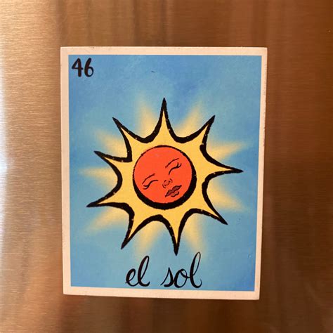 El Sol And La Luna Loteria Card Magnets Inspired By Loteria Etsy