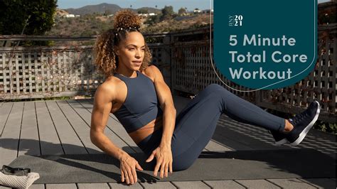 5 minute total core workout with ashley joi renew year movement well good youtube