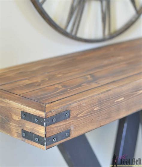 Stairs are built the same whether outdoors or indoors with the only difference being materials used and the fact that your work has to fit in a specific space indoors. Build a rustic console table from simple 2x4 lumber. Free ...