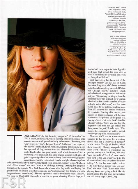 Blake Lively Elle Magazine April 2014 Issue Celebmafia