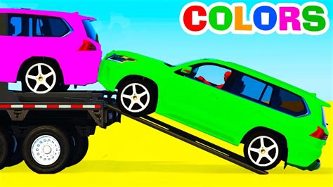 Colors Suv Cars Transportation Learn Numbers With Superhero And Colors