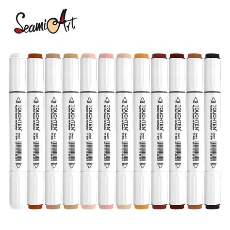 Seamiart Touchten 12 24 Colors Skin Tone Dual Tips Marker Pen Elk8