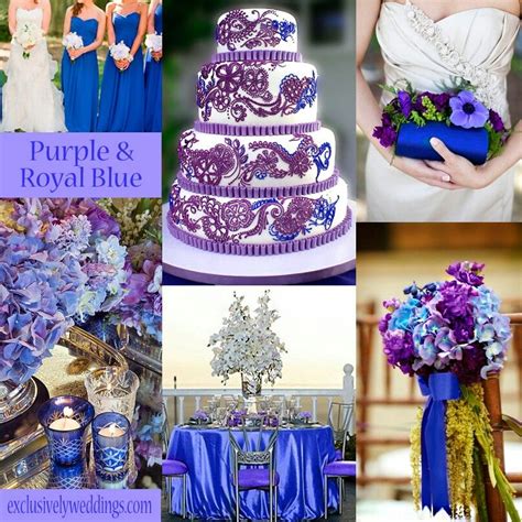 Purple Blue Silver Gold Purple Wedding Decorations Royal Blue