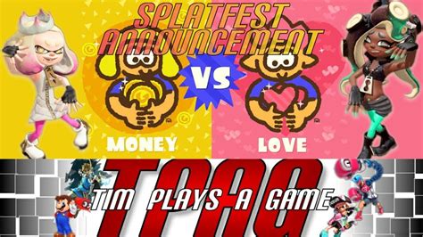 Splatoon 2 Splatfest Announcement Money Vs Love Nintendo Switch