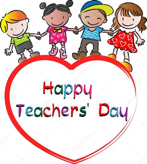 World teachers day wishes picture. Cartoon drawing happy teachers'day card — Stock Photo © wenpei #65839915