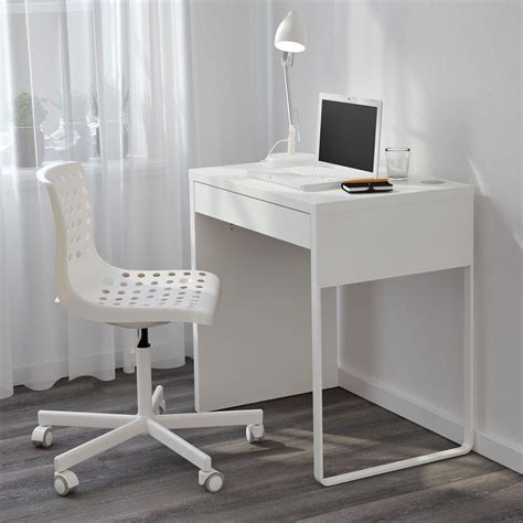 Whether you work from home all the time or only some of the time, you can arrange your workspace quickly and economically with ikea furniture. Narrow Computer Desk Ikea MICKE White for Small Space ...