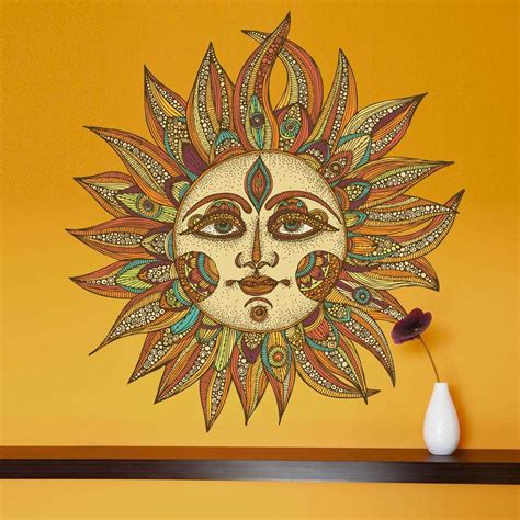 Celestial Sun Art Wall Sticker Decal Helios By Valentina Harper
