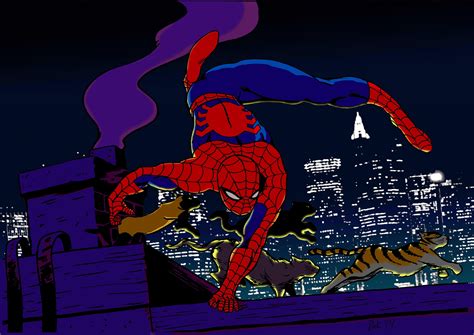 here s a spidey piece i did for all you cat lovers out there spiderman