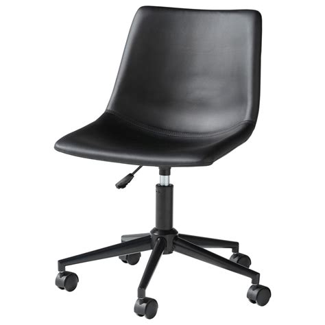 Ashley Signature Design Office Chair Program 1363367 Home Office Swivel Desk Chair In Black Faux