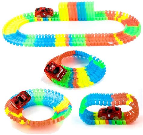 Glow Track Flexible Car Racing Track Sets Car Racing Game With 120