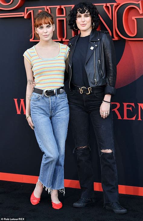 sisters rumer and tallulah willis cut casual figures as they attend stranger