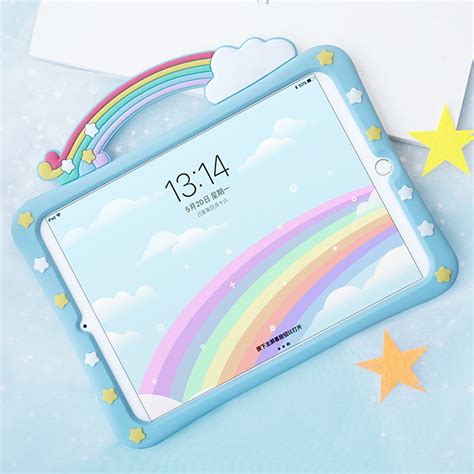 Rainbow Silicone Smart Case Cover Flip Apple Ipad Air 2 Pro Etsy