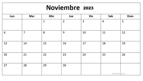 Calendario Noviembre 2023 Planificación De Eventos Antes De Tiempo
