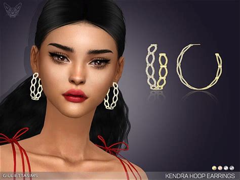 Kendra Hoop Earrings By Feyona At Tsr Sims 4 Updates