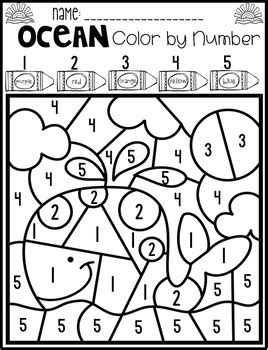 ocean math and literacy worksheets for preschool by