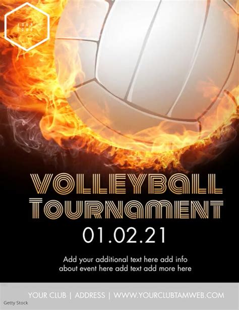 Volleyball Tournament Video Flyer Postermywall