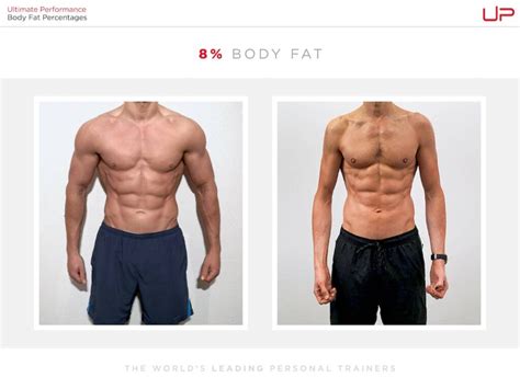 Male Body Fat Percentage Comparison Visual Guide Ultimate Performance