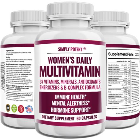 Daily Multivitamins For Women 37 Vitamins And Minerals Simply Potent