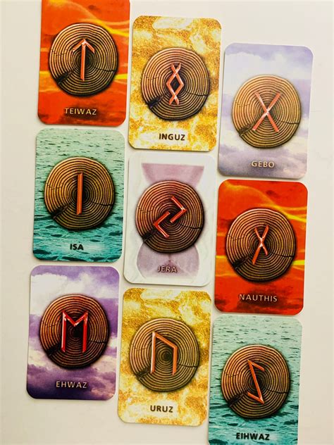 Runes 25 Cards Deckrunesrunes Deckrunes Cardsrunes Cards Etsy