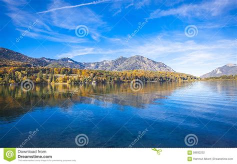 Fall At Lake Walchensee Stock Photo Image Of Bavaria 58932232