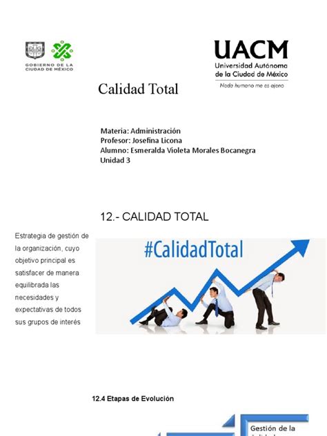 Calidad Total Presentacion Pdf Calidad Comercial Business