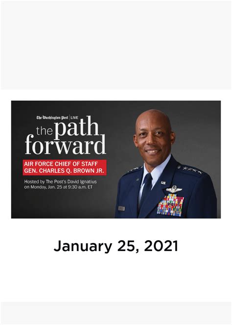 The Path Forward Air Force Chief Of Staff Gen Charles Q Brown Jr