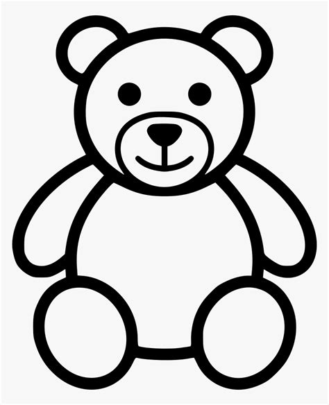 Black And White Teddy Bear Clipart