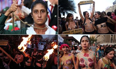 Chilean Women Strip Naked To Mark International Women S Day 2018
