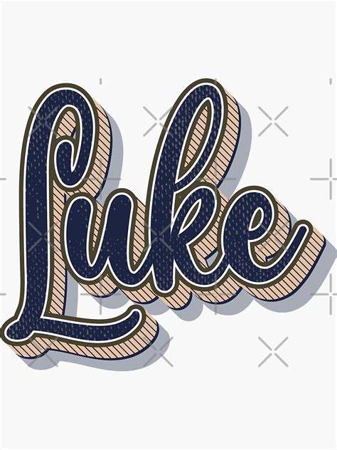 Luke Name Handwritten Text Sticker For Sale By Urbantale Redbubble