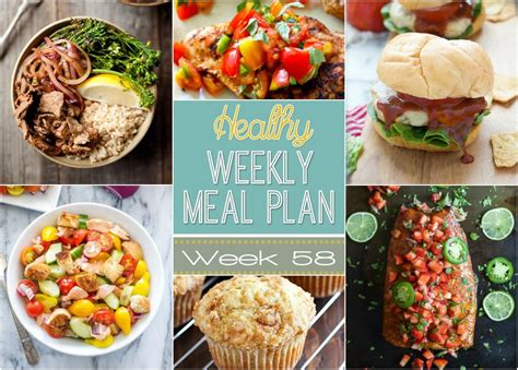 Healthy Weekly Meal Plan Week 58