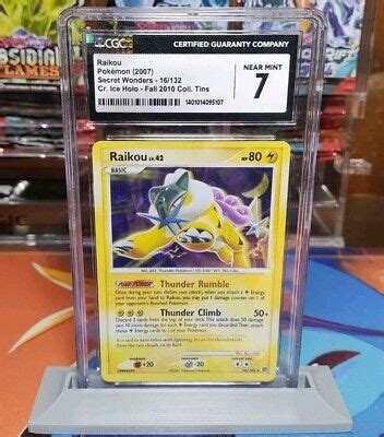 Raikou Pokemon Secret Wonders Cracked Ice Holo Fall