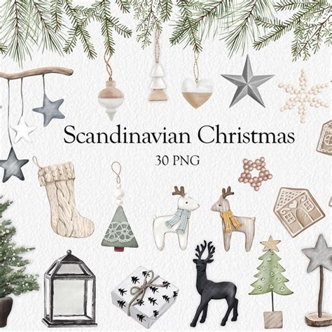 Scandinavian Clipart Etsy