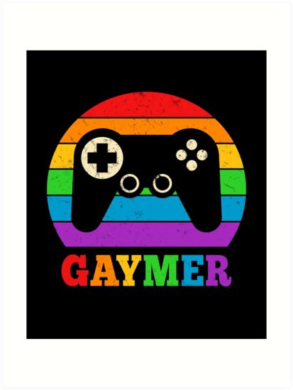 Retro Vintage Gaymer Gamer Lgbtq Gay Pride Month Gaming T Art