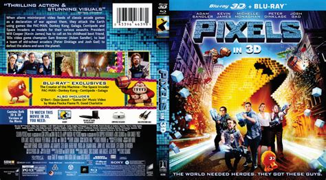 Pixels 3d Blu Ray Dvd Cover 2015 R1