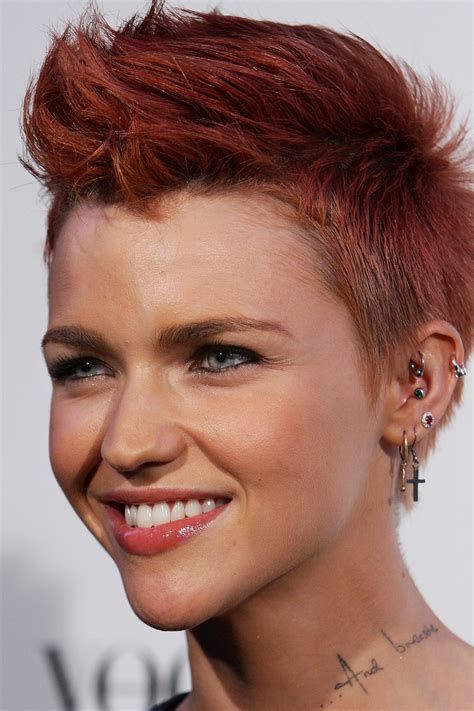 I like my hair short—it's more manageable and it suits my personality and face shape. Ruby Rose's Hair Evolution